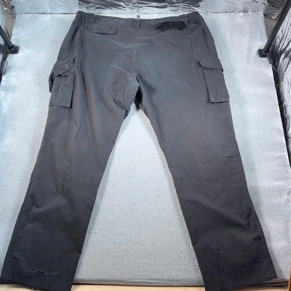 LA Police Gear Operator Tactical Pants Mens 50x38 Black Ripstop Cargo Utility